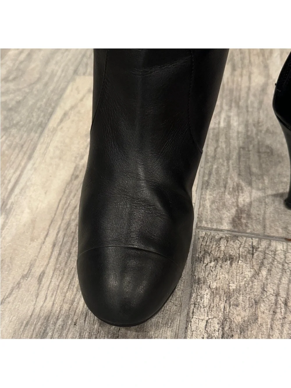 CHANEL Black Calf High Boots
